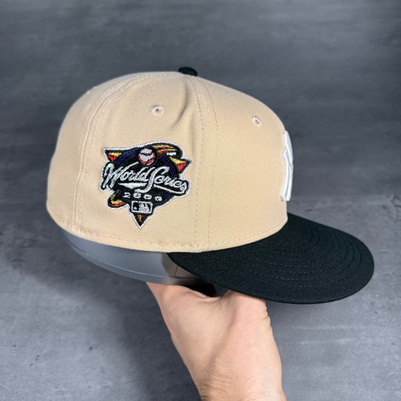 Hat Club New York Yankees‎ New Era Cap 7 1/4 Tan Beige Pink Black Side Patch - Picture 3 of 7